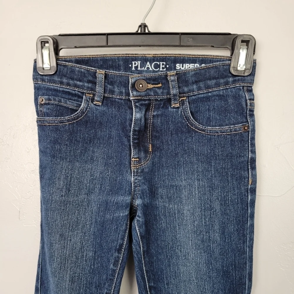 The Children's Place Dark Wash Denim Super Skinny Jeans Boys 8S 8 Slim